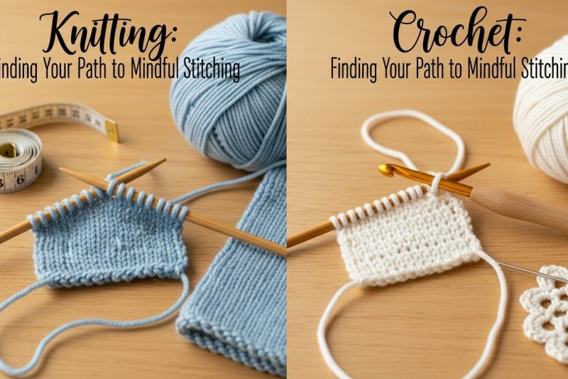 Knitting vs. Crochet: Finding Your Path to Mindful Stitching