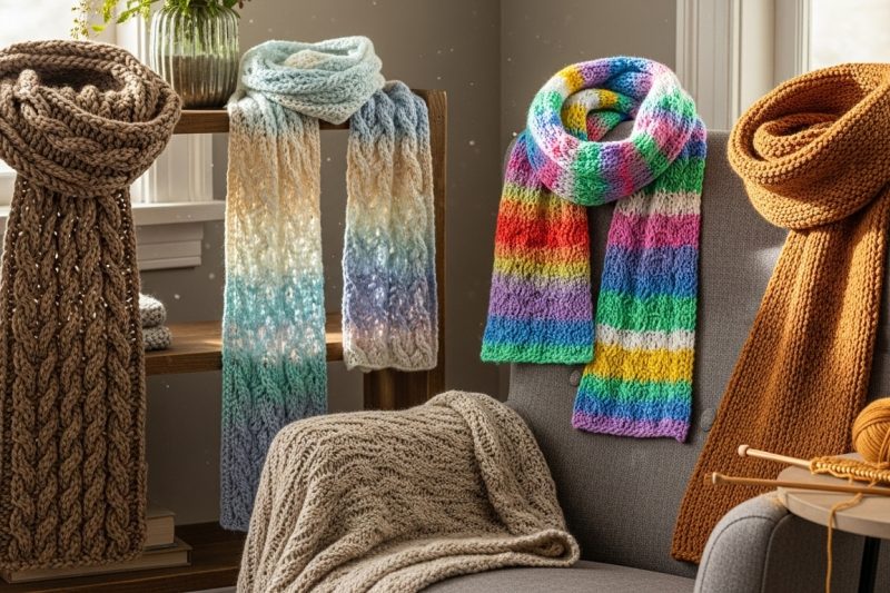 The Gentle Rhythm of the Needles: Knitted Scarves for Every Season