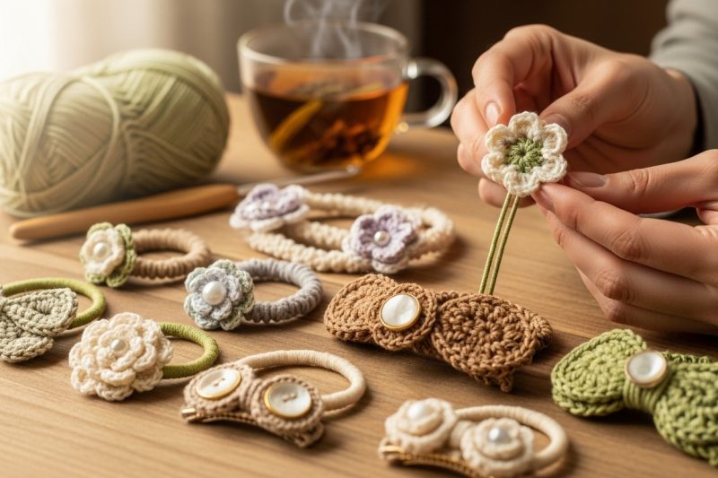 The Gentle Art of Adornment: Finding Calm in Crochet Hair Accessories
